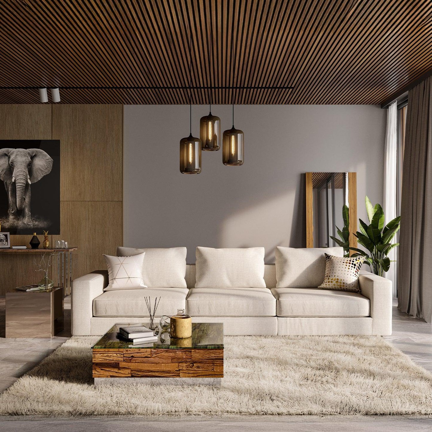 Canapé 3 pièces Braxton Crème