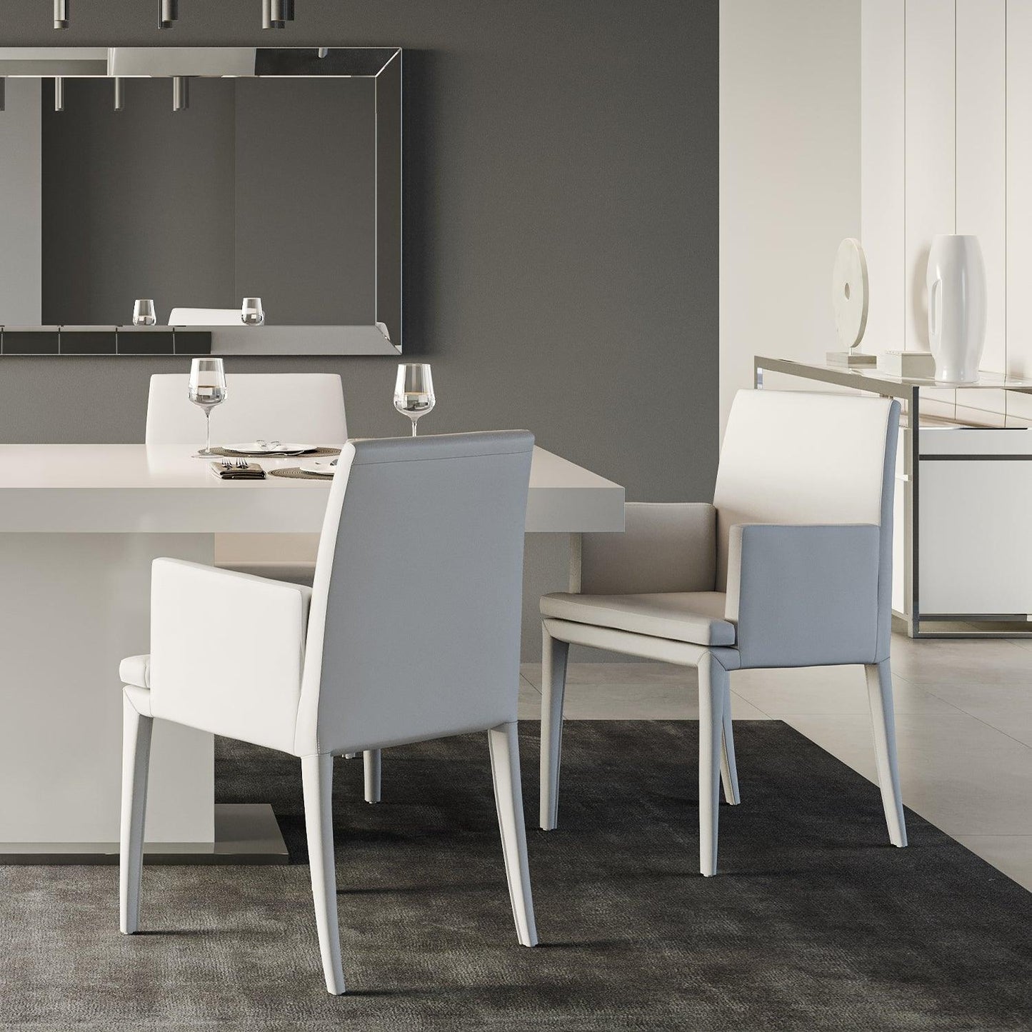 Chaise de salle à manger Camille blanche