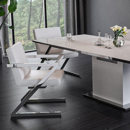 Chaise de salle à manger Denzel blanche