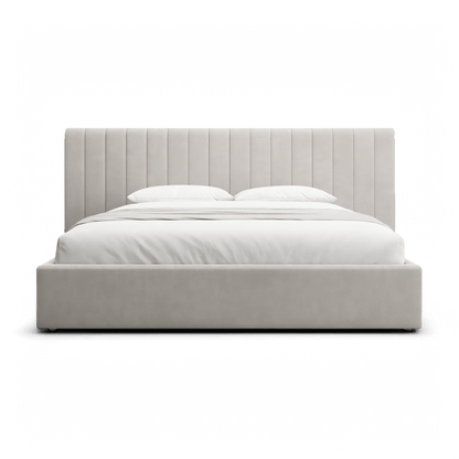 Lit King Size Rune en velours beige