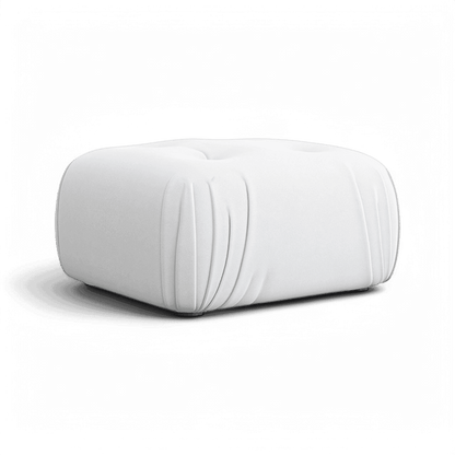 Ottoman Rune en velours blanc cassé