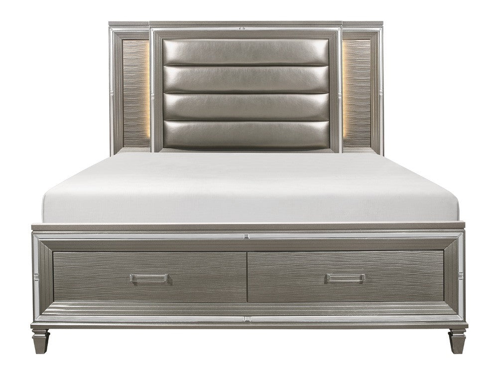 Collection de rangement pour chambre à coucher Tamsin gris argenté