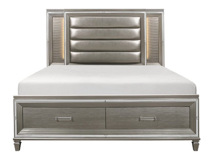 Collection de rangement pour chambre à coucher Tamsin gris argenté
