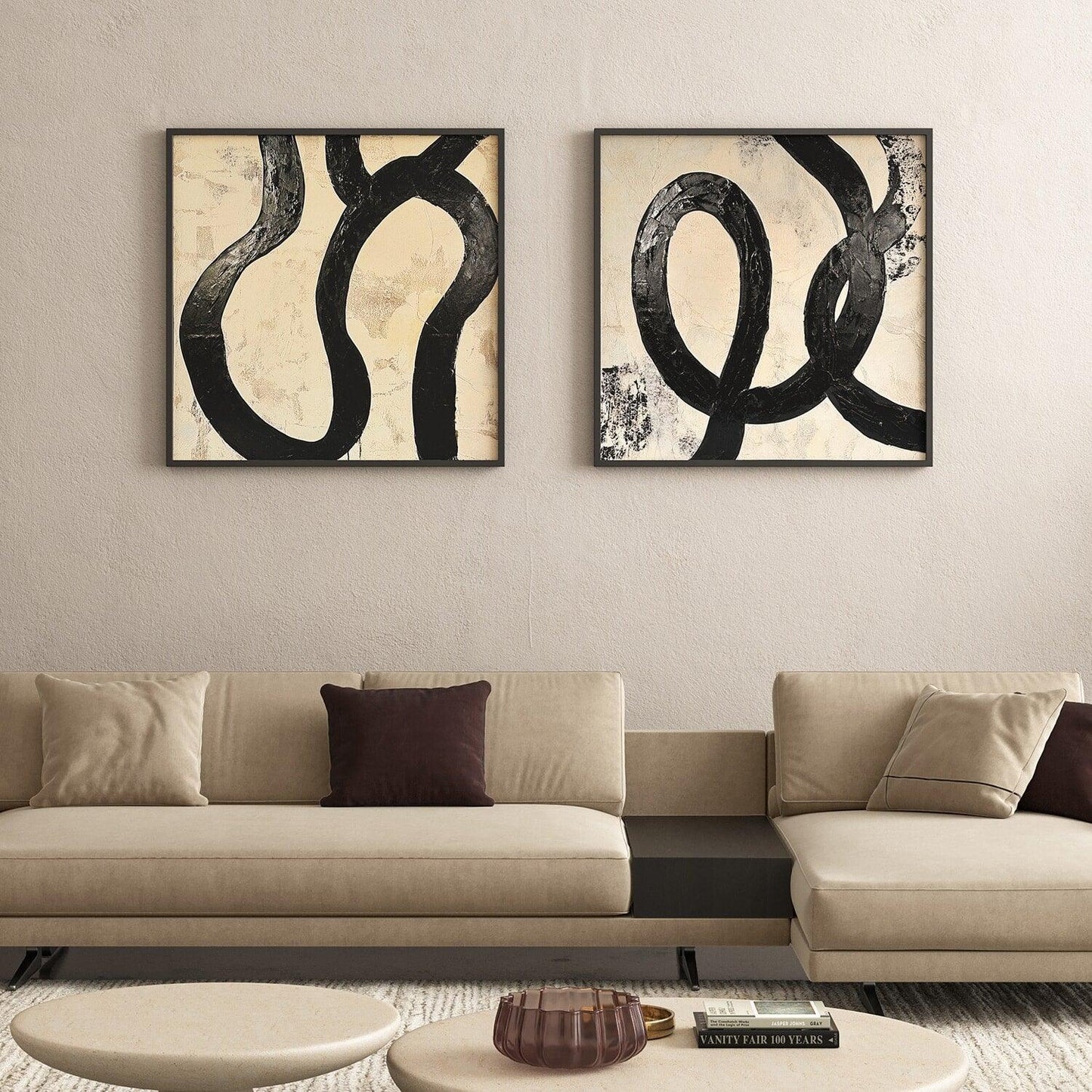 Fluid Elegance 40 x 40 (Ensemble de 2)