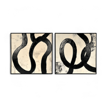 Fluid Elegance 40 x 40 (Ensemble de 2)