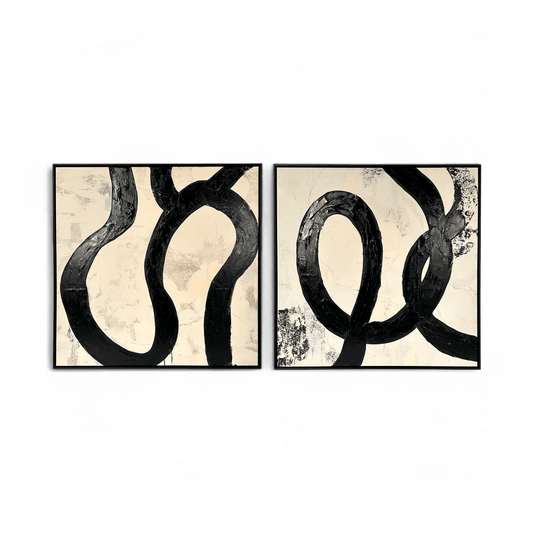 Fluid Elegance 40 x 40 (Ensemble de 2)