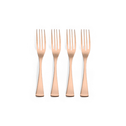 Argenterie Forma Or Rose - Ensemble de 4 fourchettes