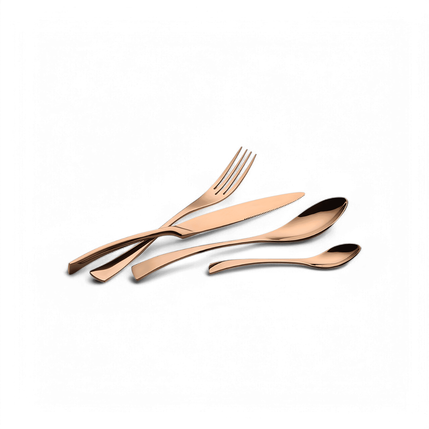 Argenterie Forma Or Rose - Ensemble de 4 Grandes Cuillères