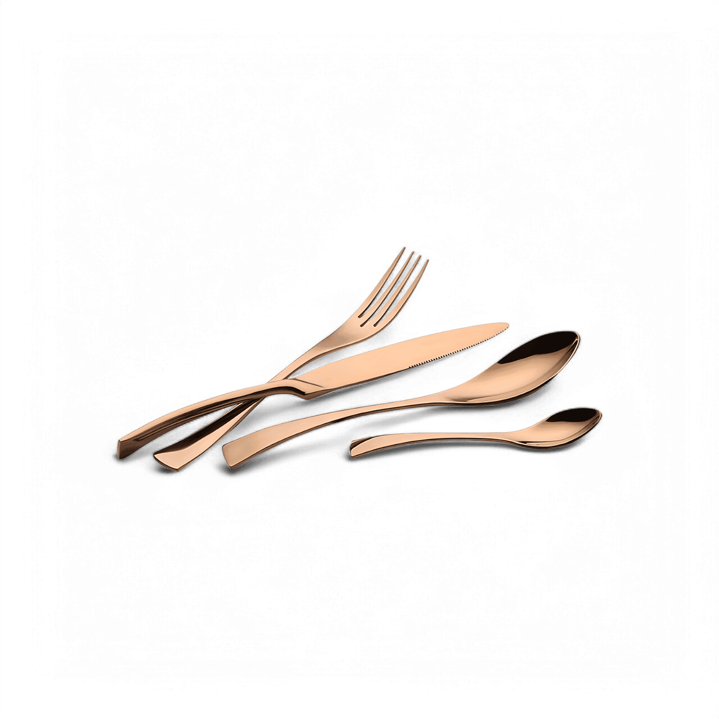 Argenterie Forma Or Rose - Ensemble de 4 fourchettes