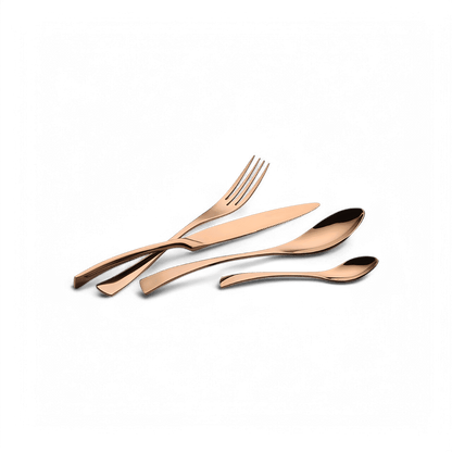 Argenterie Forma Or Rose - Ensemble de 4 fourchettes