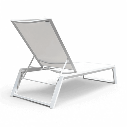 Chaise longue d'extérieur Isa blanche