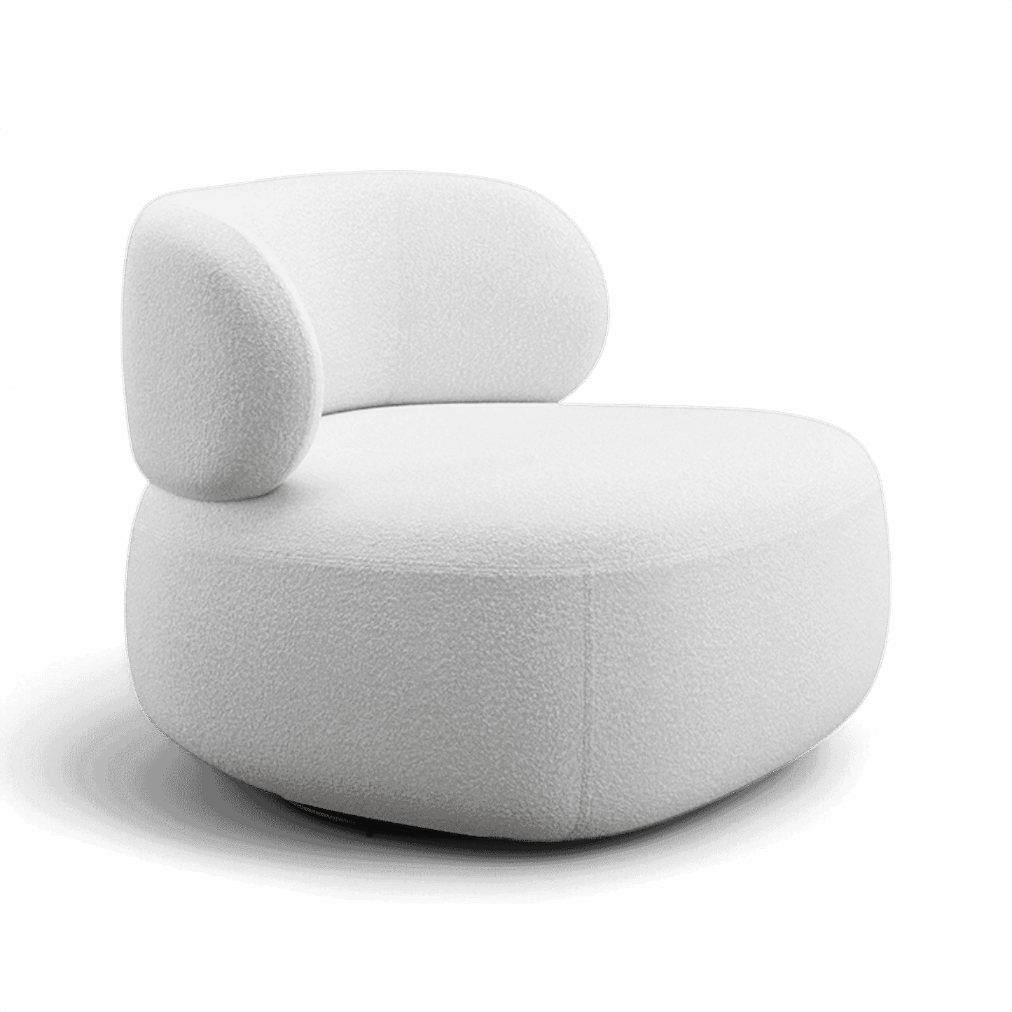 Fauteuil pivotant Lilo Boucle Blanc