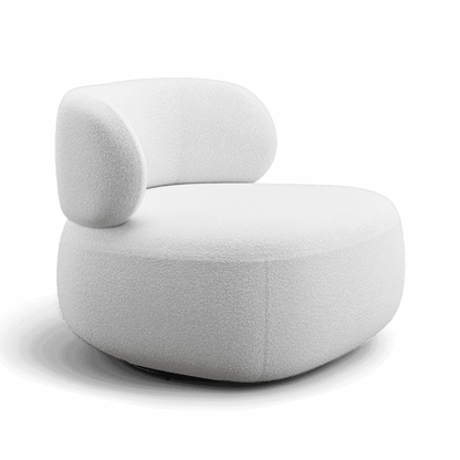 Fauteuil pivotant Lilo Boucle Blanc