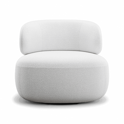 Fauteuil pivotant Lilo Boucle Blanc