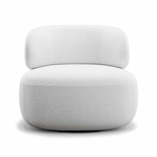 Fauteuil pivotant Lilo Boucle Blanc