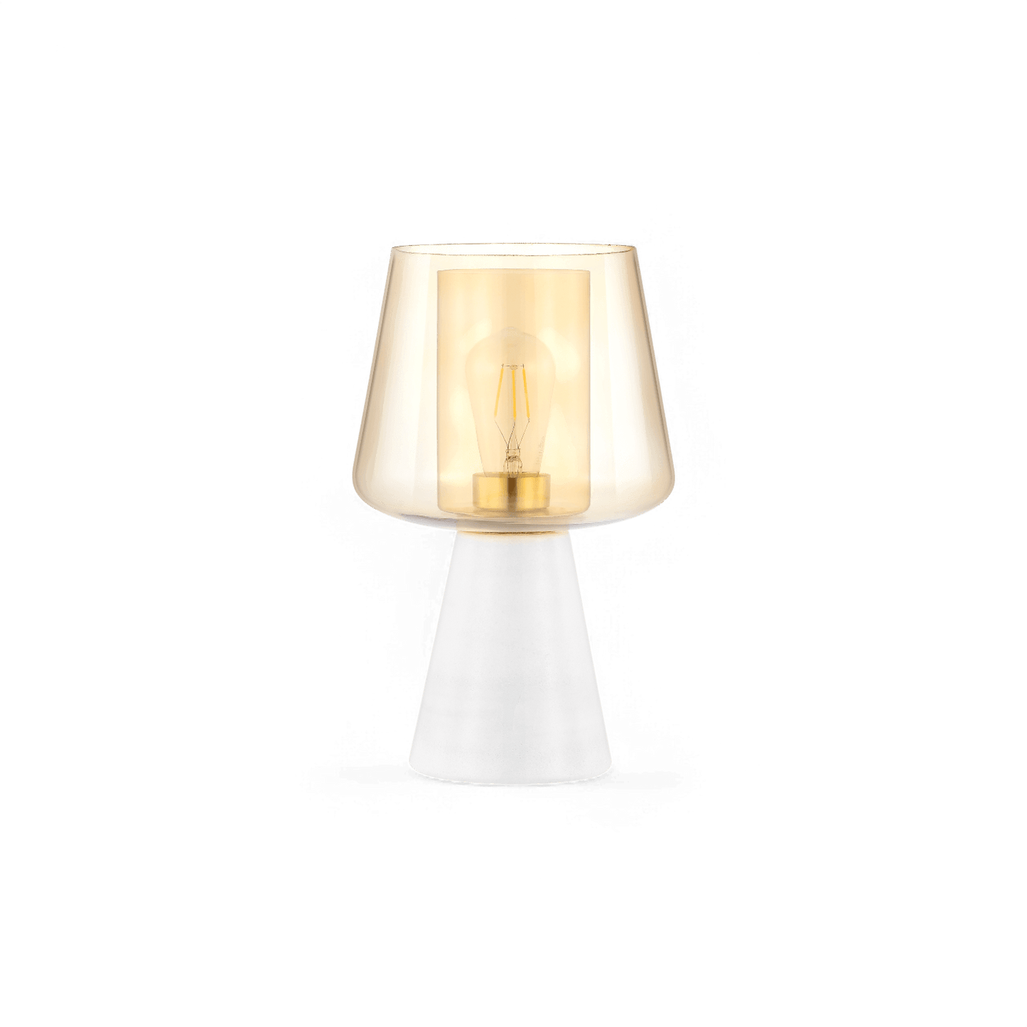 Lampe de table Liora blanche et ambre
