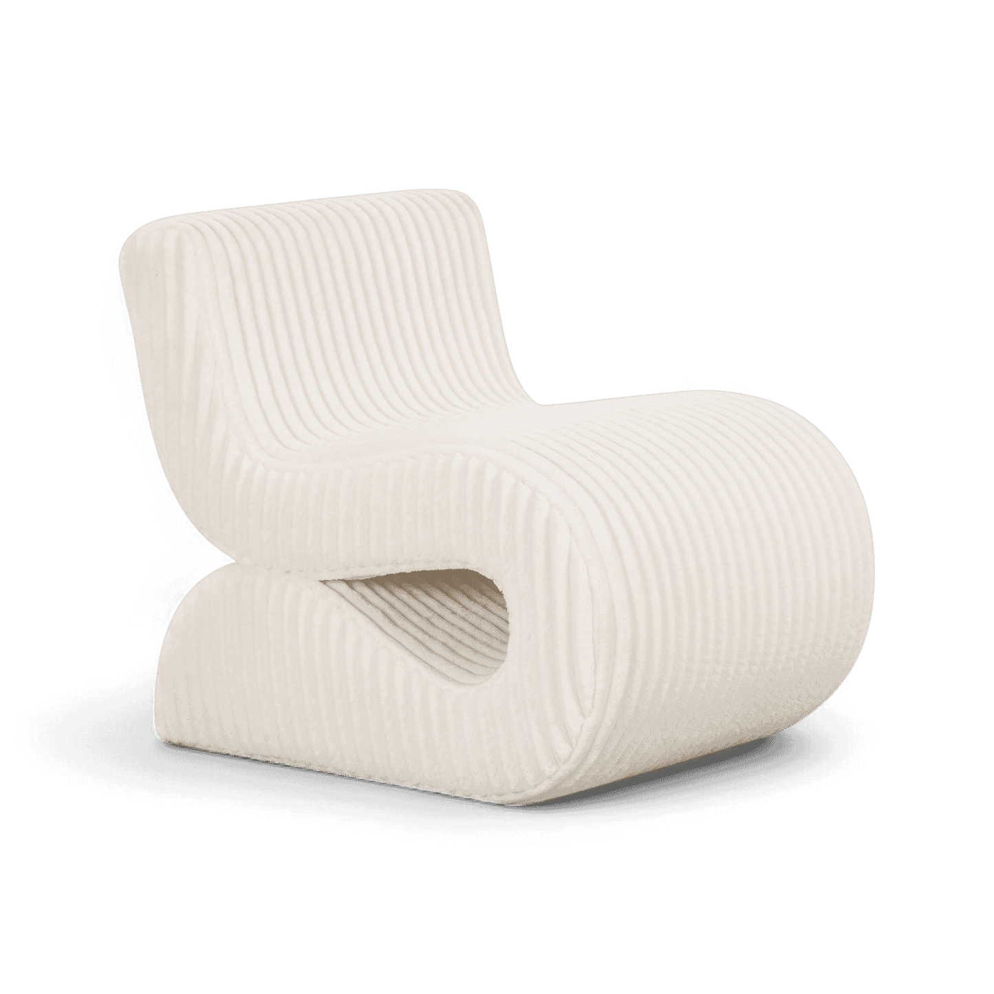 Fauteuil d'appoint en velours côtelé Amber beige