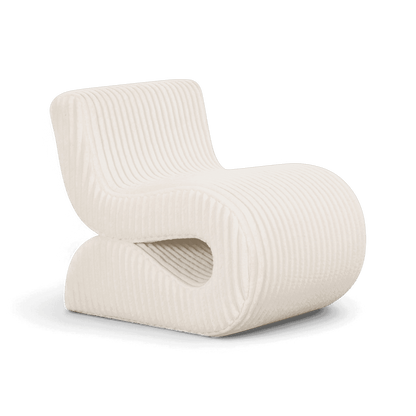 Fauteuil d'appoint en velours côtelé Amber beige