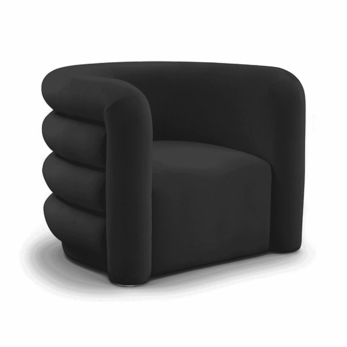 Fauteuil de salon Comet en velours noir