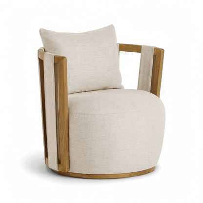 Chaise pivotante beige Equinox