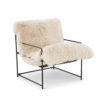 Chaise en peau de mouton Fable