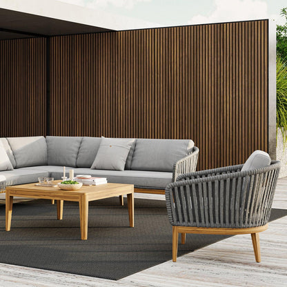 Fauteuil d'extérieur Maui gris clair