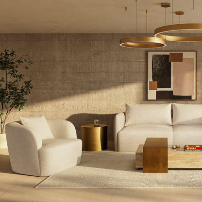 Canapé-lit Nilo en velours ivoire