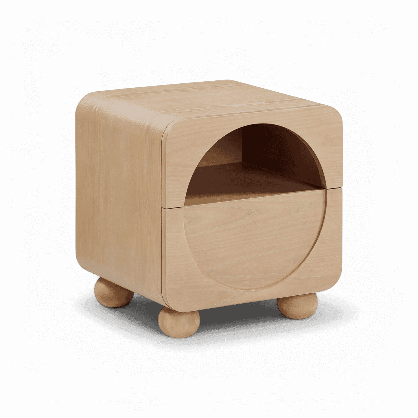 Table de chevet Serenity en frêne naturel