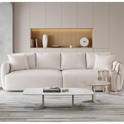 Ensemble de tables basses Orsino blanc et taupe