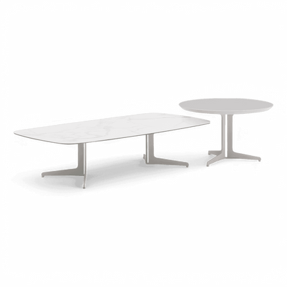 Ensemble de tables basses Orsino blanc et taupe