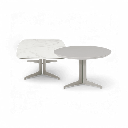 Ensemble de tables basses Orsino blanc et taupe