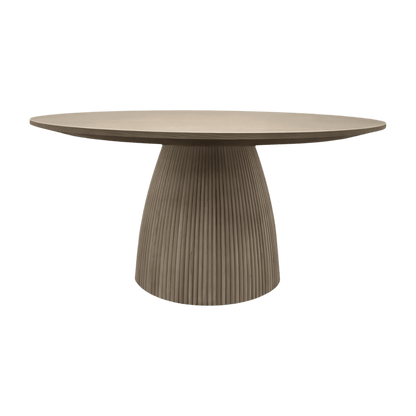 Table à manger ronde Oxford en chêne grège