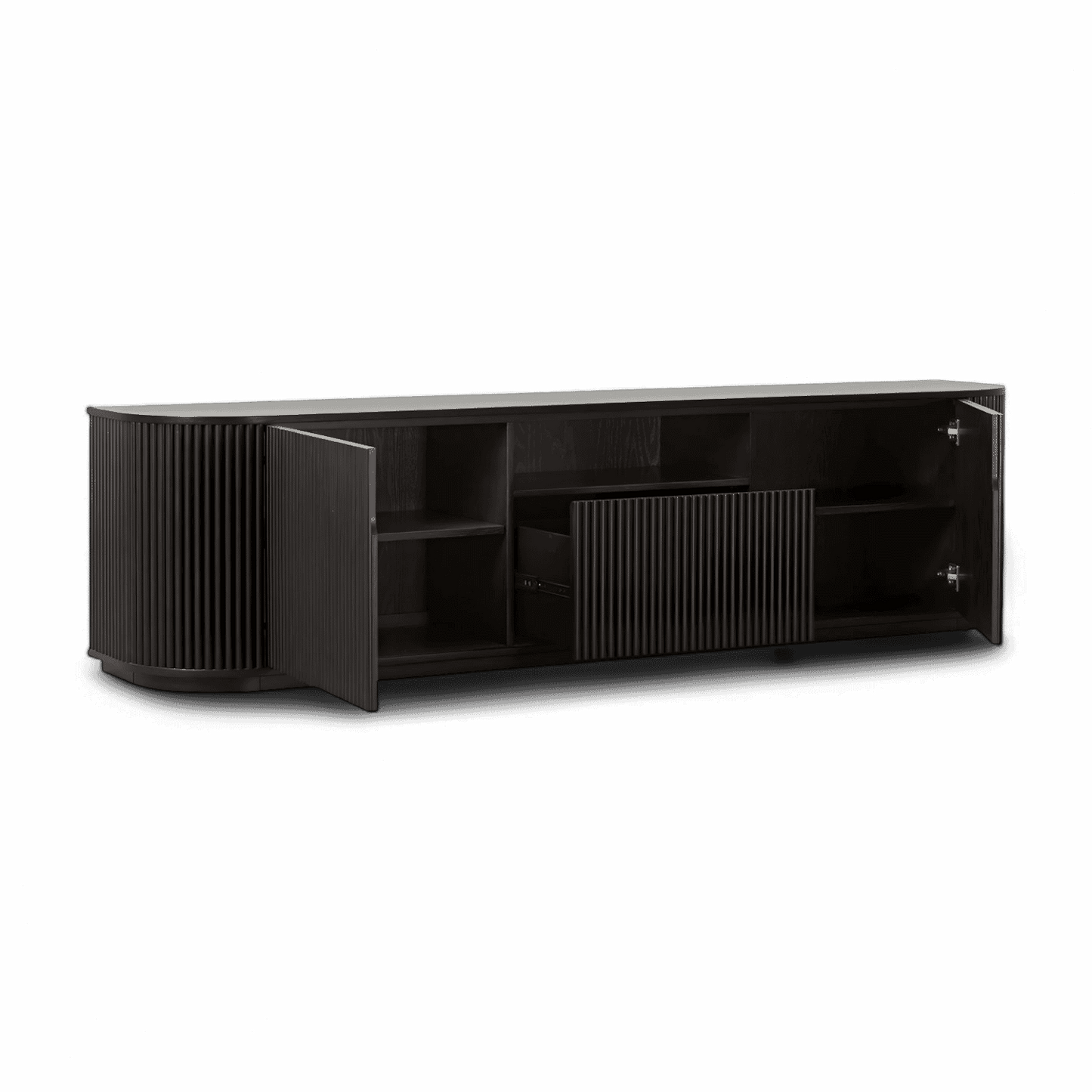 Meuble TV Oxford en bois noir