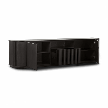 Meuble TV Oxford en bois noir