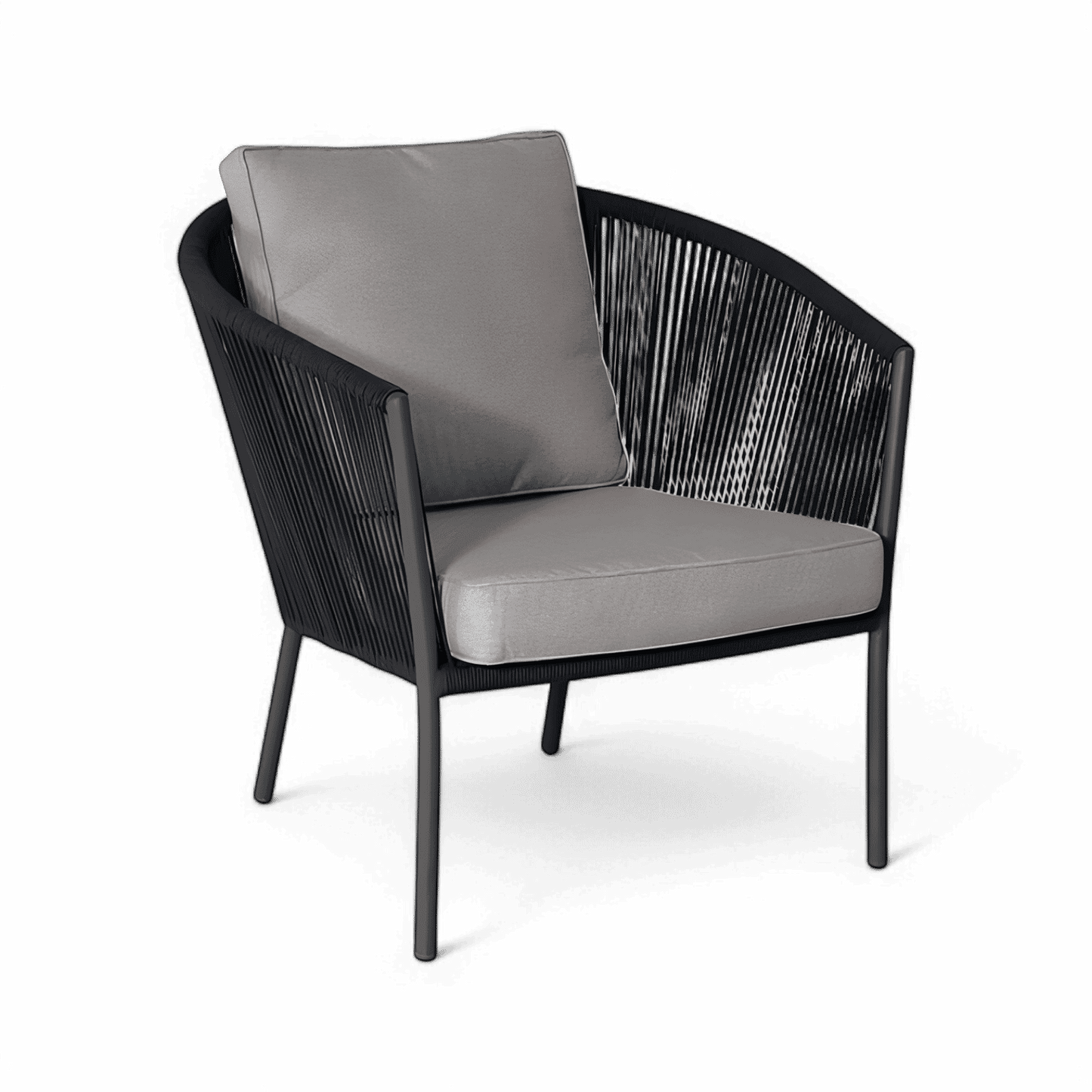 Fauteuil d'extérieur Paia gris foncé