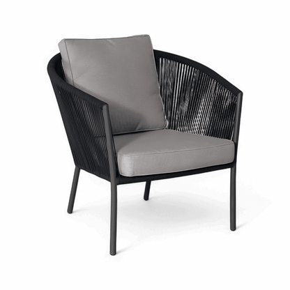 Fauteuil d'extérieur Paia gris foncé