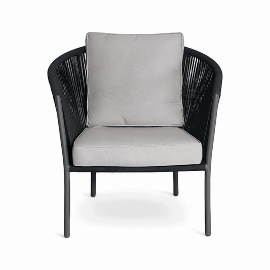 Fauteuil d'extérieur Paia gris foncé