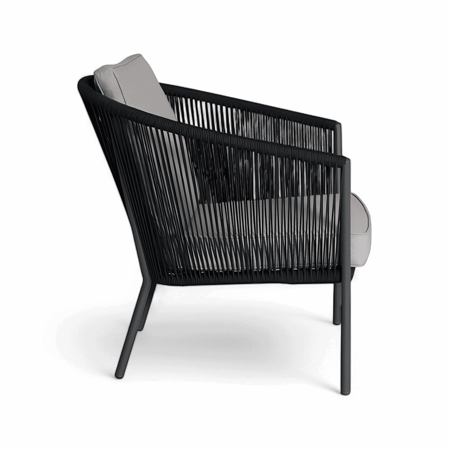 Fauteuil d'extérieur Paia gris foncé