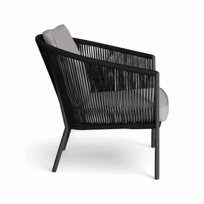 Fauteuil d'extérieur Paia gris foncé
