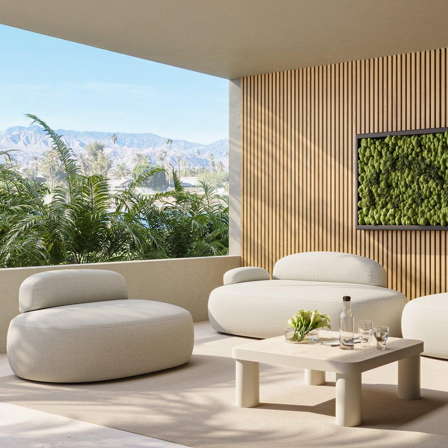 Chaise longue d'intérieur/extérieur Pebble