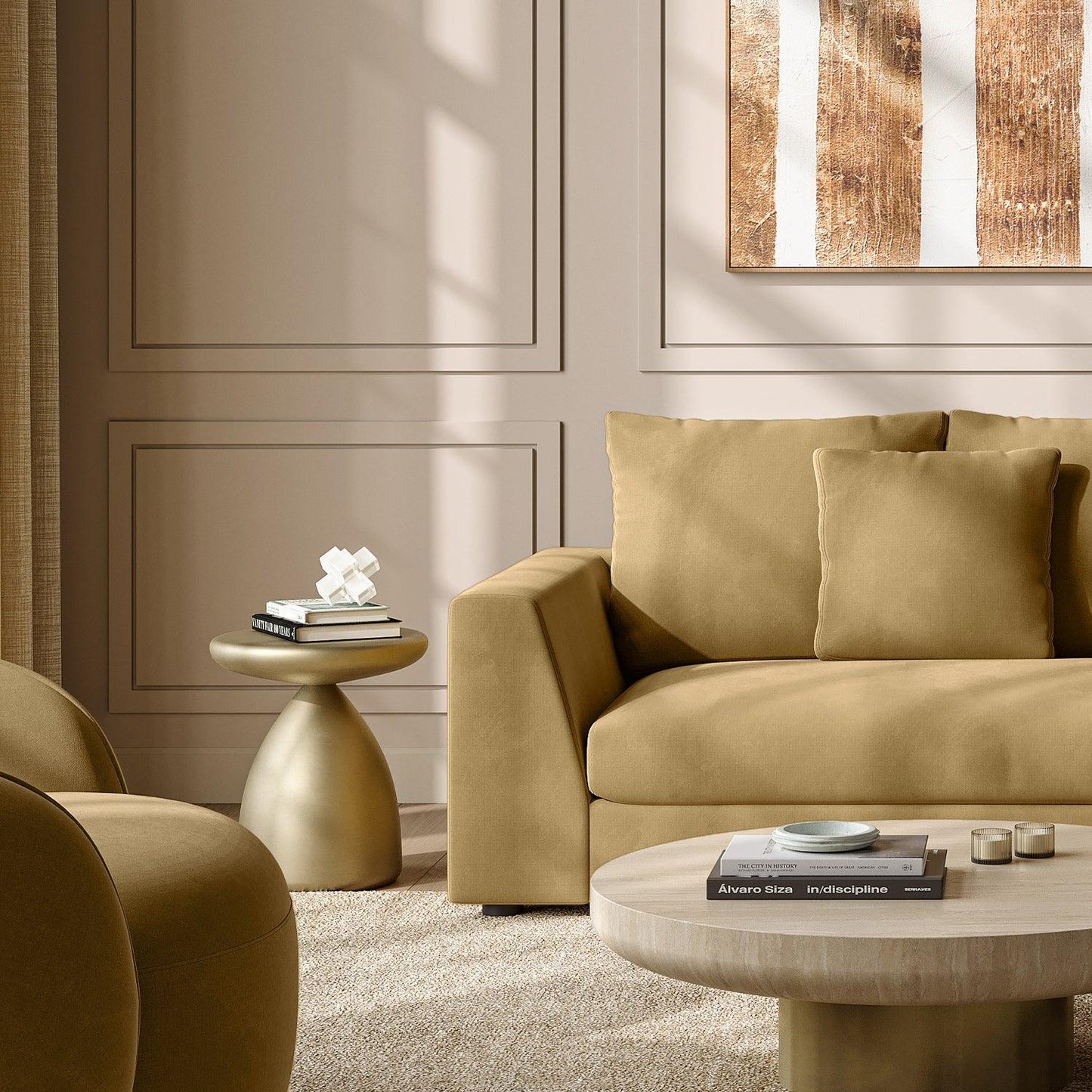 Table d'appoint Sage dorée