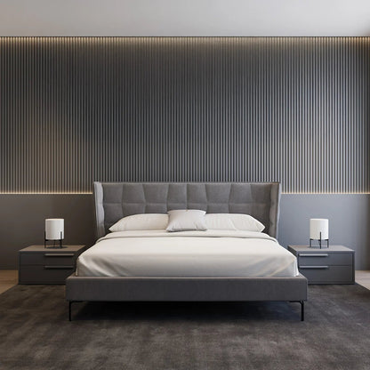 Table de chevet Veneto grise gauche