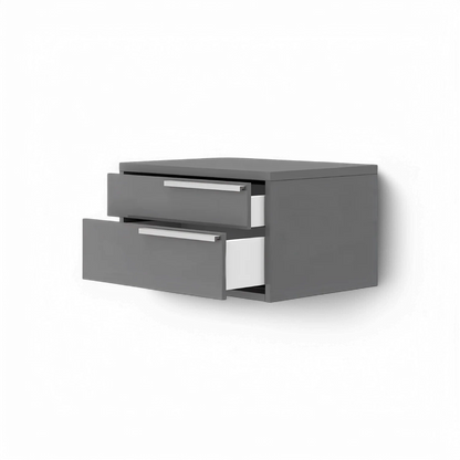 Table de chevet Veneto grise gauche