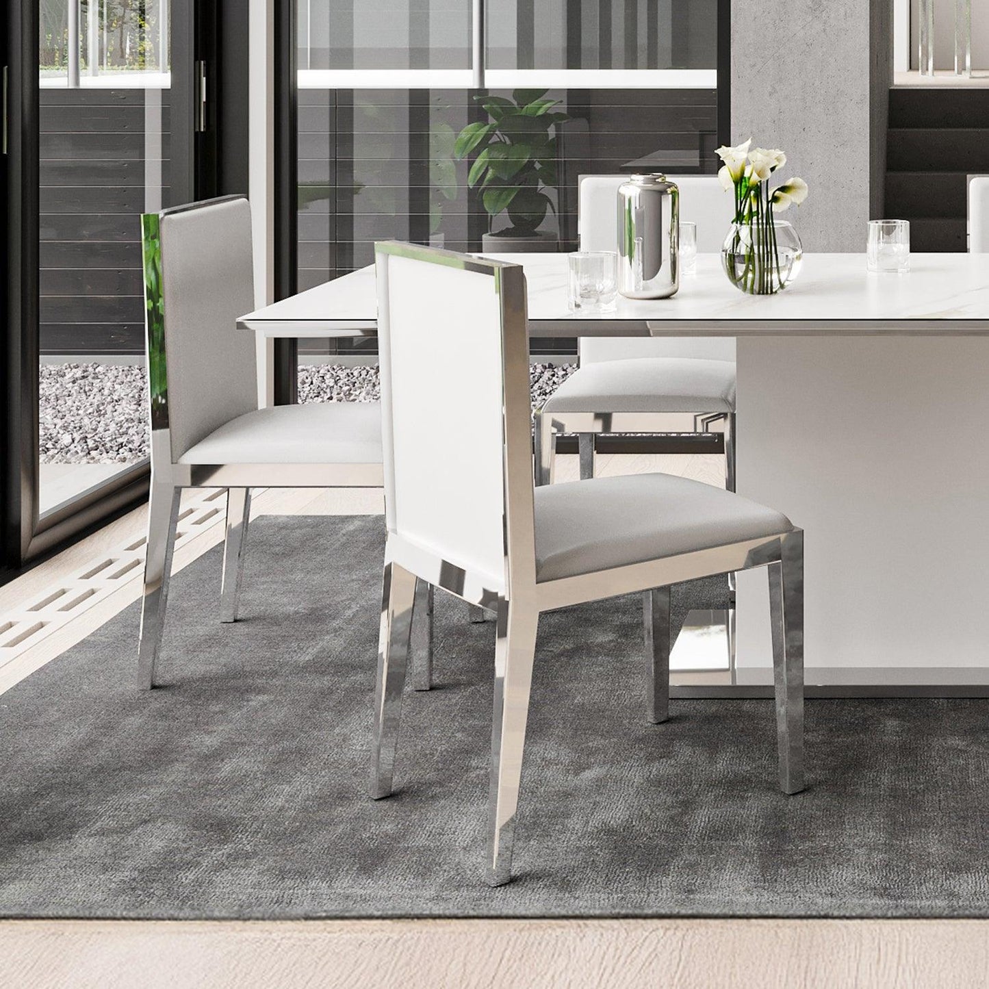 Chaise de salle à manger Verrier blanche