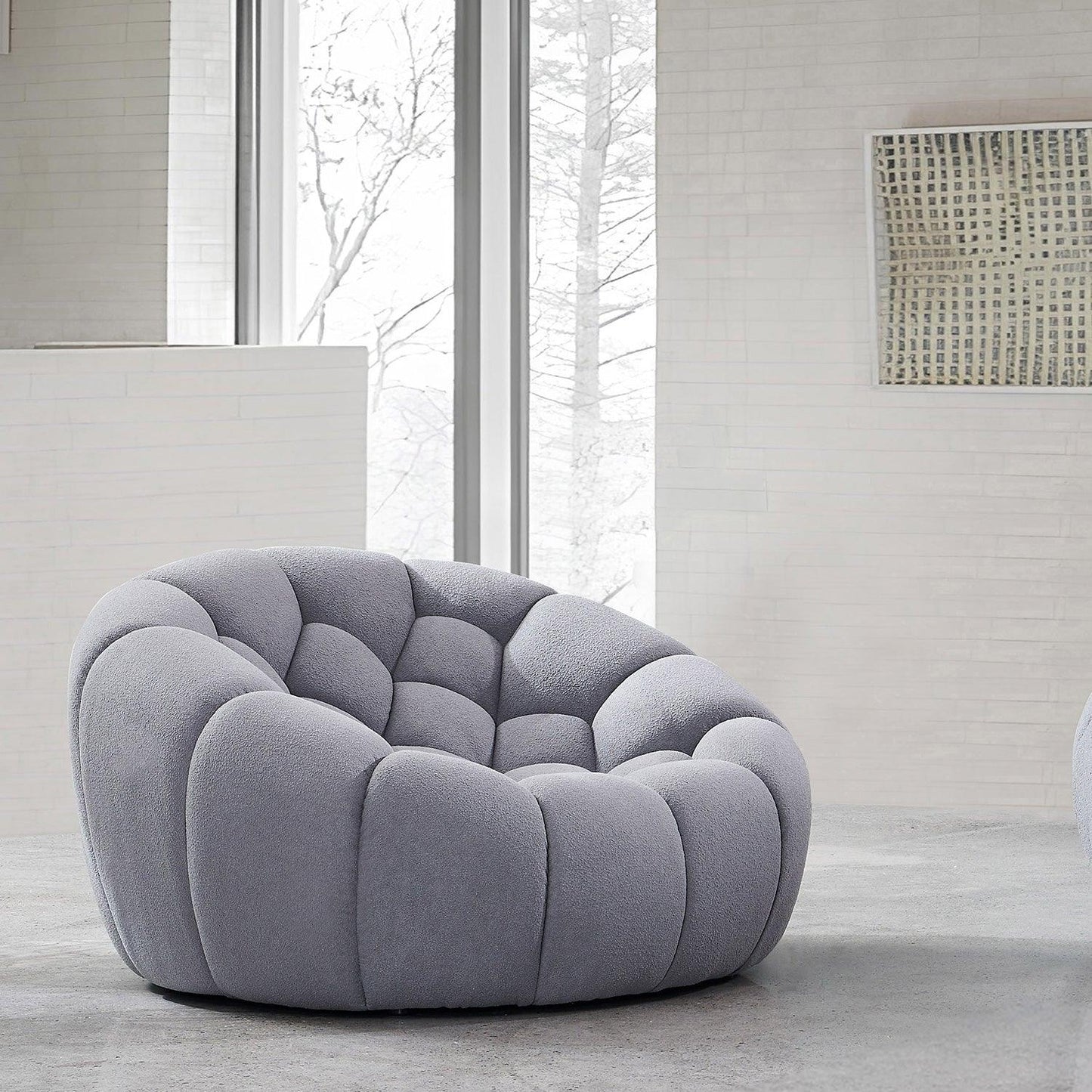 Fauteuil lounge Warby gris