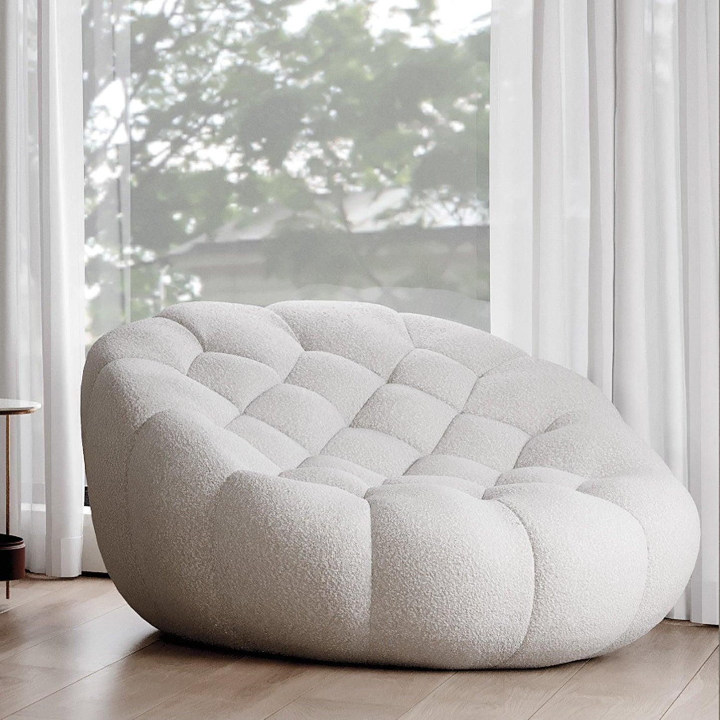 Fauteuil de salon Warby blanc