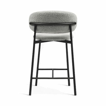 Tabouret de bar Zoya Gris Boucle