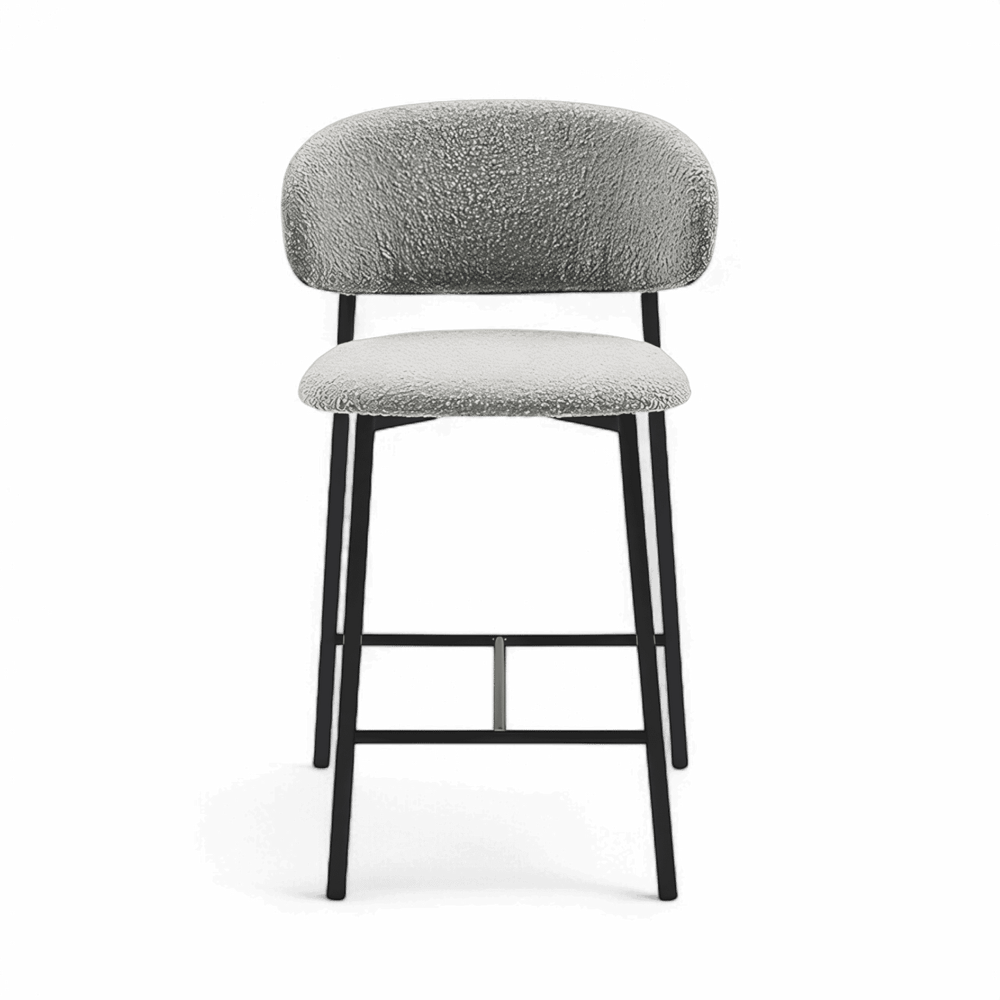 Tabouret de bar Zoya Gris Boucle