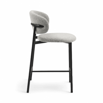 Tabouret de bar Zoya Gris Boucle