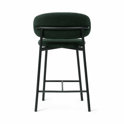 Tabouret de bar Zoya Boucle verte